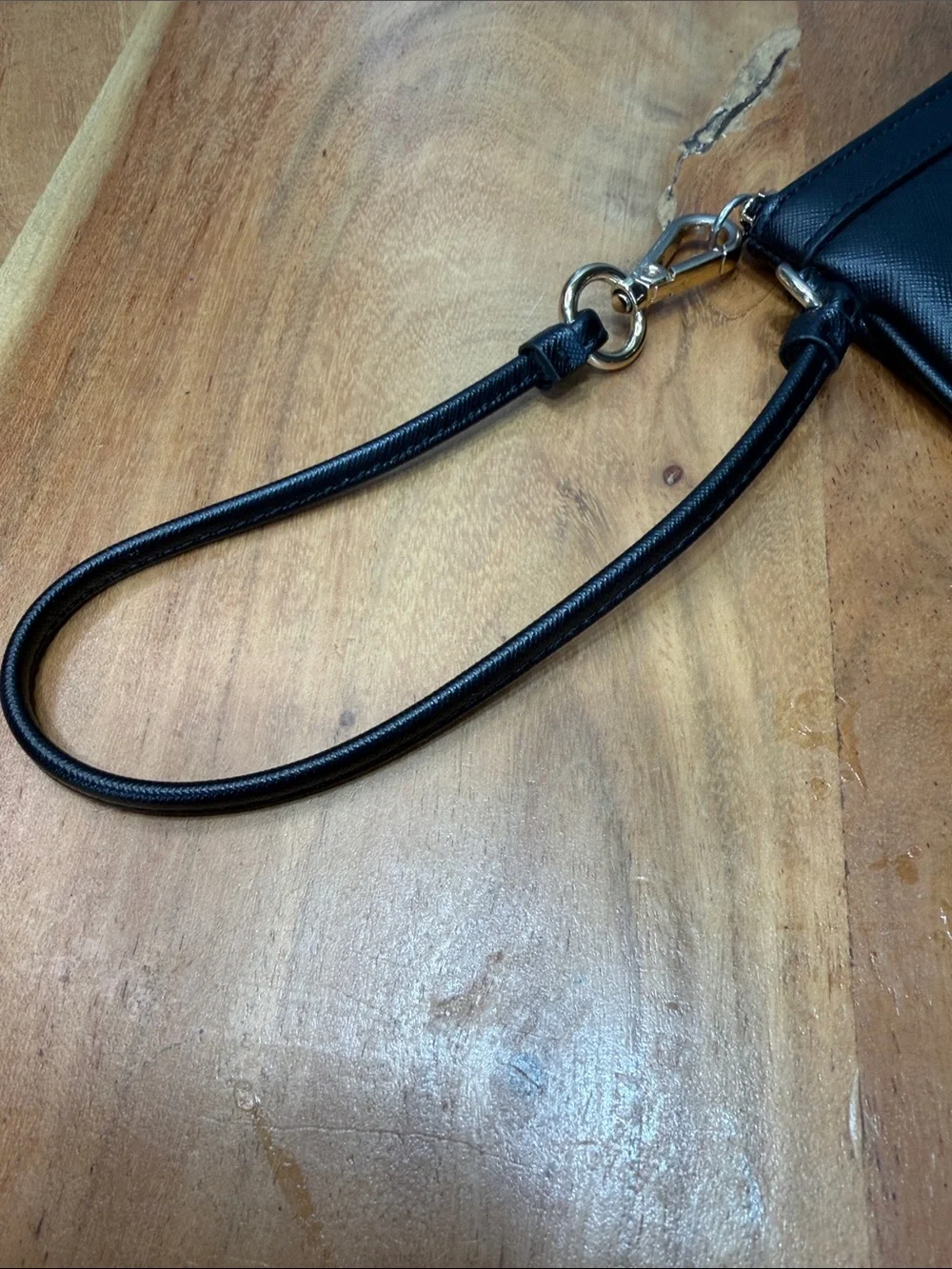 Calvin Klein 2010’s Minimalist Black Faux Leather Wristlet‎ (EUC)